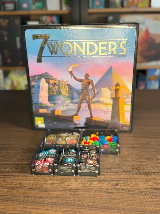 7 Wonders organized in a Piece Keepers tray