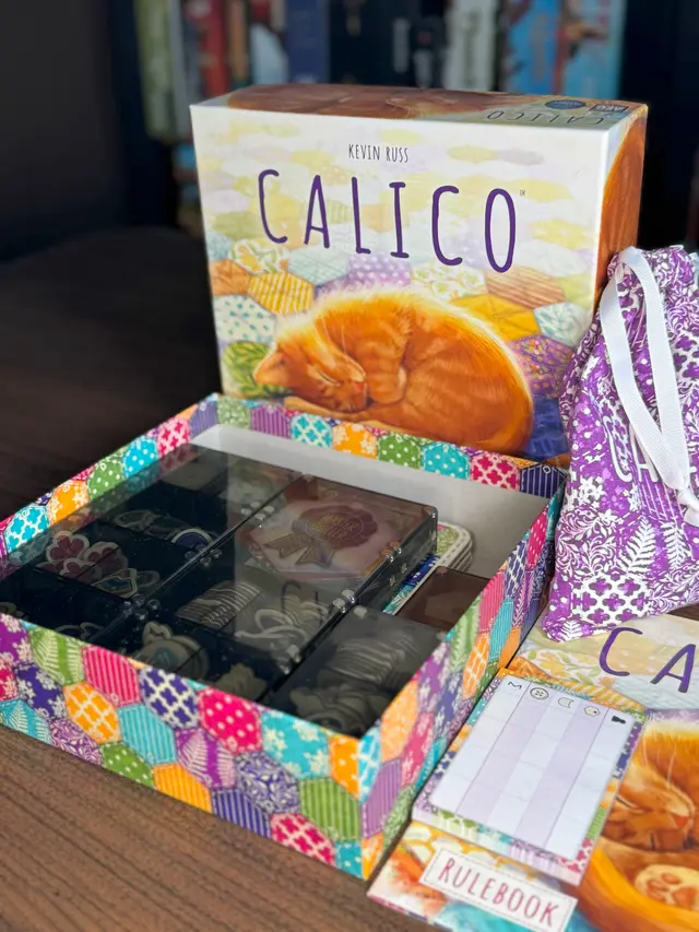 Calico organized in a Piece Keepers tray