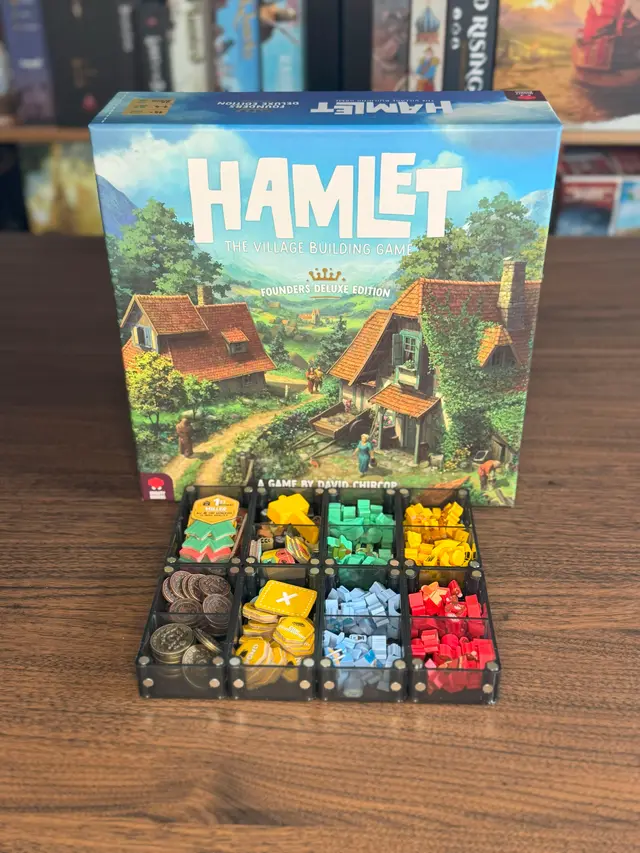 Hamlet: The Village Building Game (Founders Edition) organized in a Piece Keepers tray