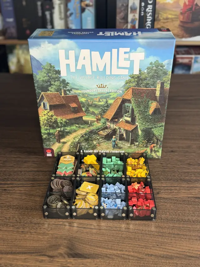 Hamlet: The Village Building Game (Founders Edition) organized in a Piece Keepers tray