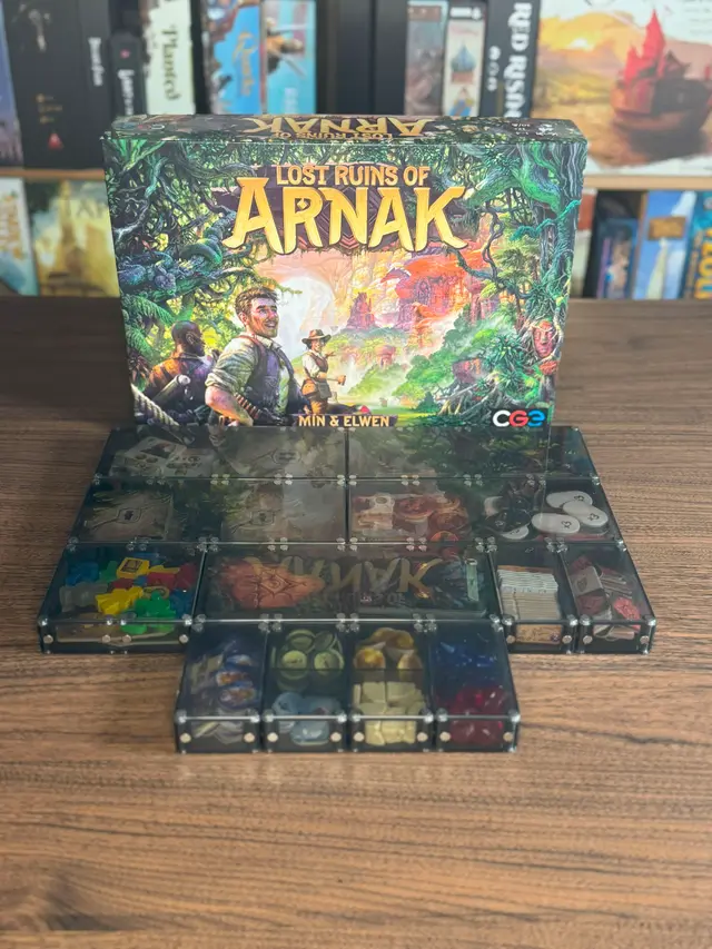 Lost Ruins of Arnak organized in a Piece Keepers tray