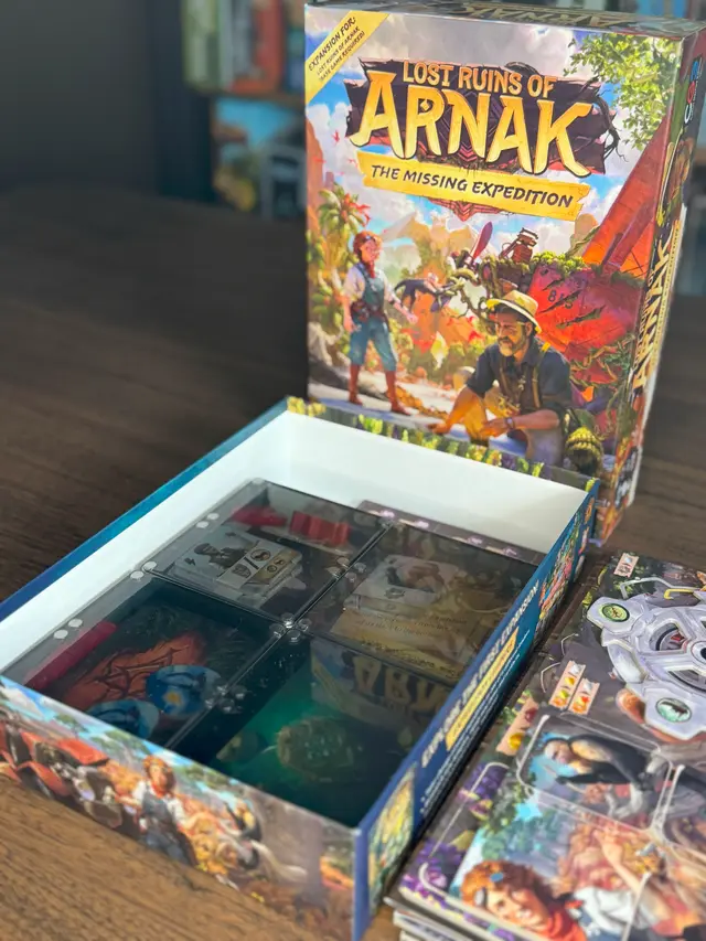 Lost Ruins of Arnak: The Missing Expedition  organized in a Piece Keepers tray