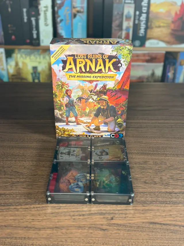 Lost Ruins of Arnak: The Missing Expedition  organized in a Piece Keepers tray