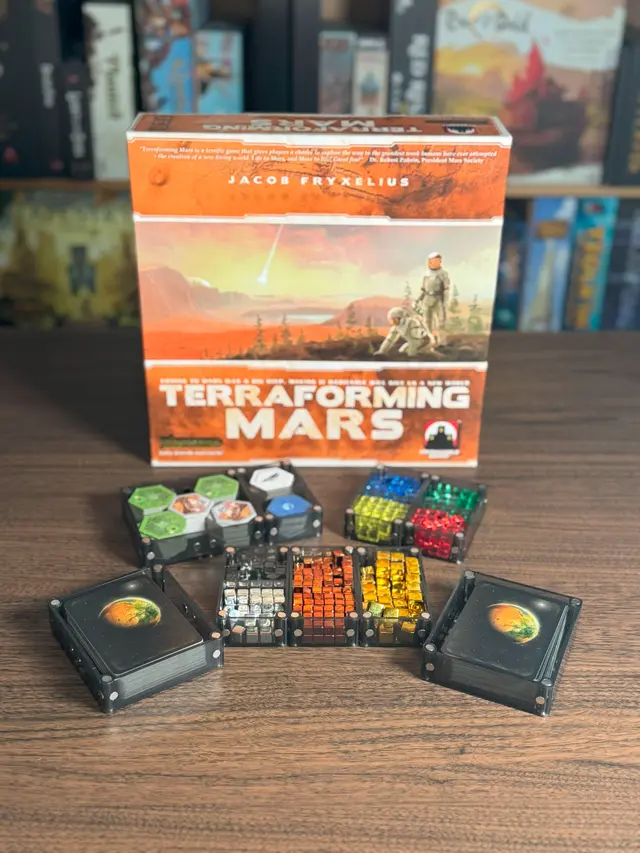 Terraforming Mars organized in a Piece Keepers tray